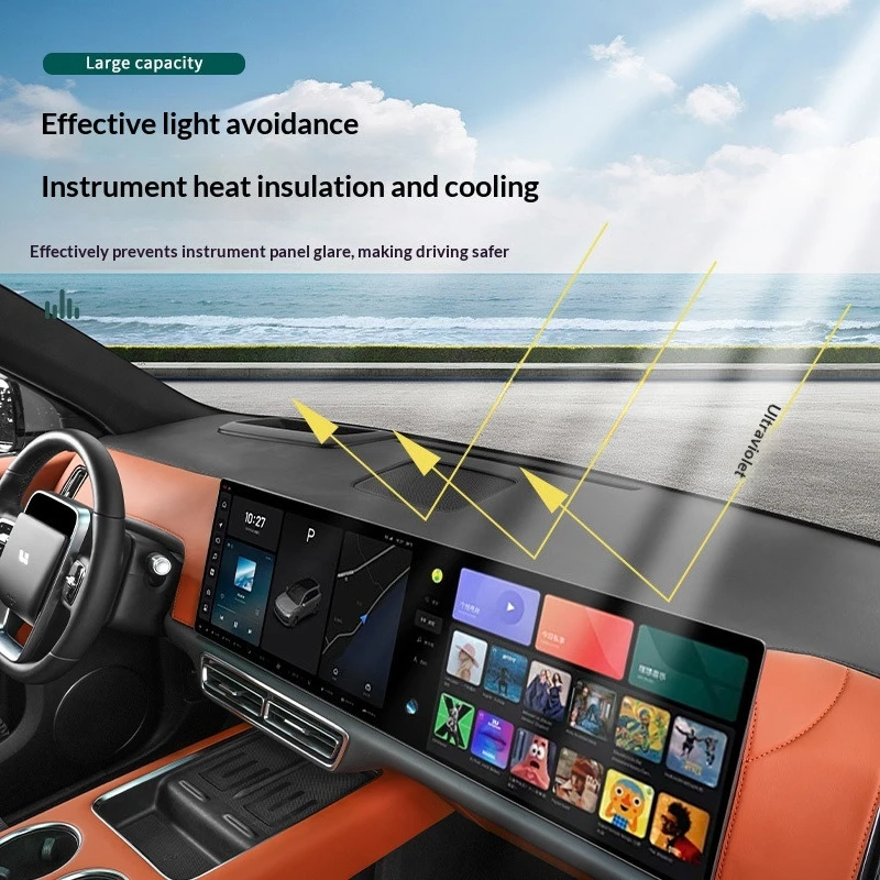 For Li L6 L7 L8 L9 2025 2024 Lixiang Dashboard Center Console Sunshade Pad Sun Protection Non slip Mat