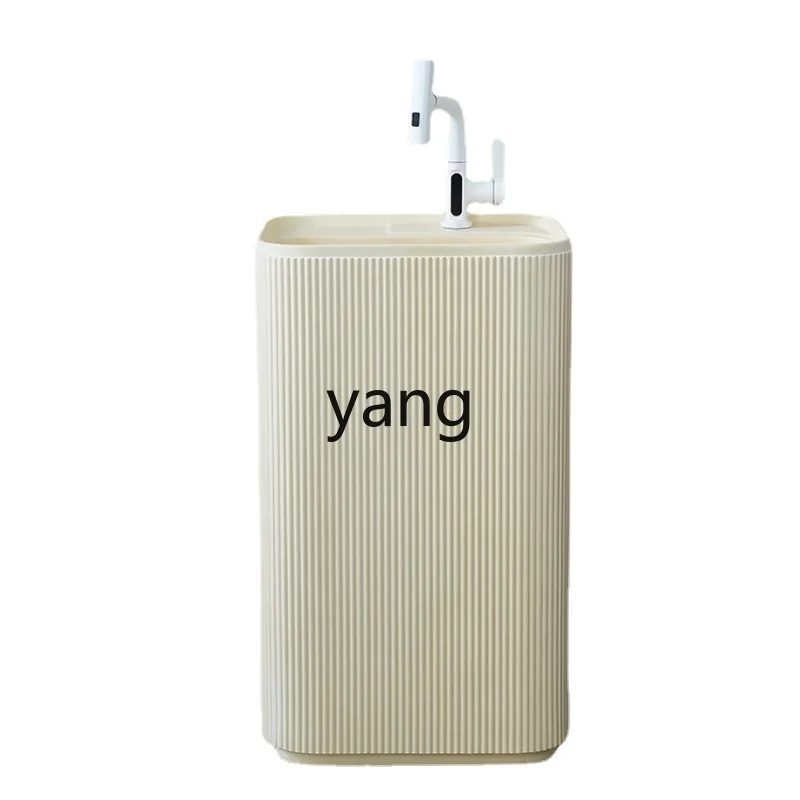 

Yjq Cream Style Column Wash Basin Integrated Floor Type Column Basin Outdoor Wash Basin with Washboard