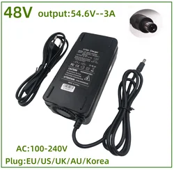 54.6V 3A Battery Charger For 13S 48V Li-ion Battery lithium Battery Charger High Quality Strong Heat Dissipation DC5.5