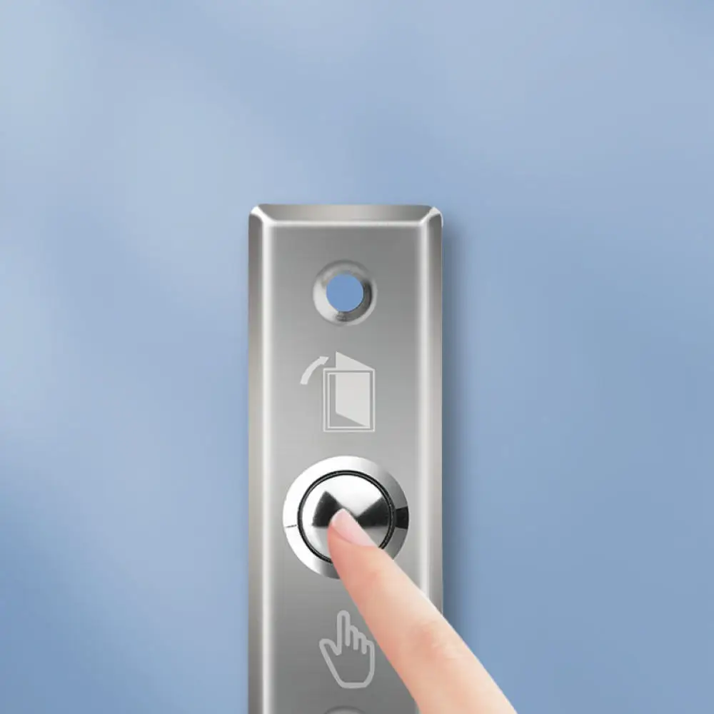 For For AOKOLa Door Opening Push Button 86 Type Stainless Steel Exit Switch Automatic Reset For Office Elevator Security