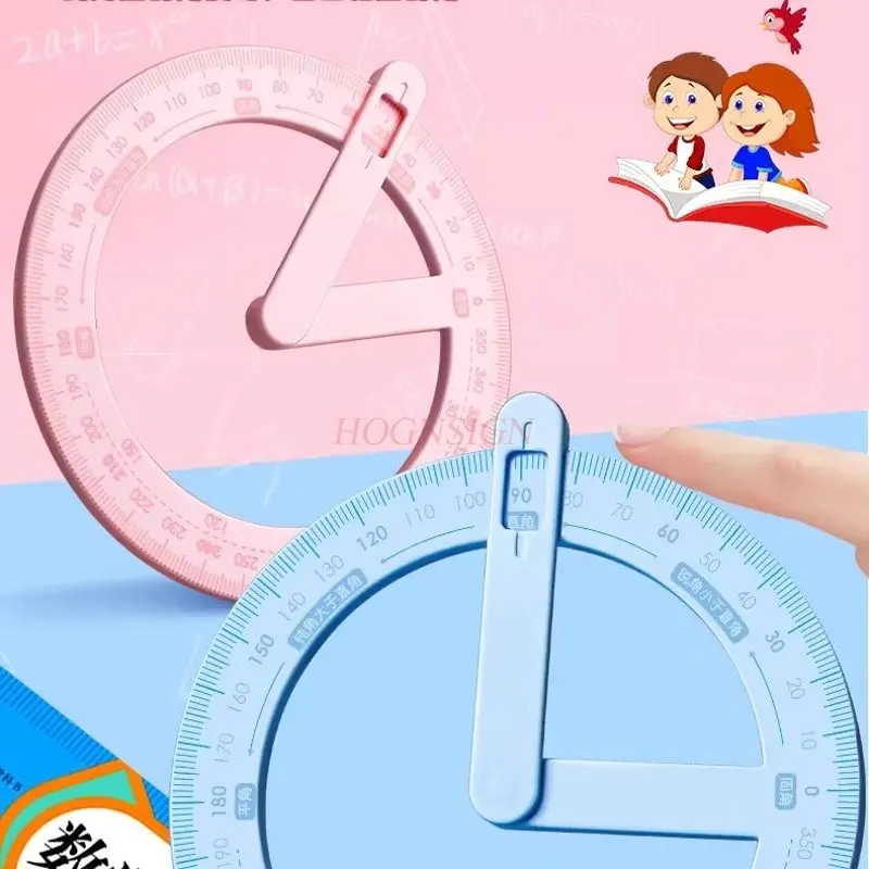 

1 шт., инструмент для обучения угла активности на 360 градусов, транспортир, многофункциональная геометрическая линейка, студенческая линейка специального угла