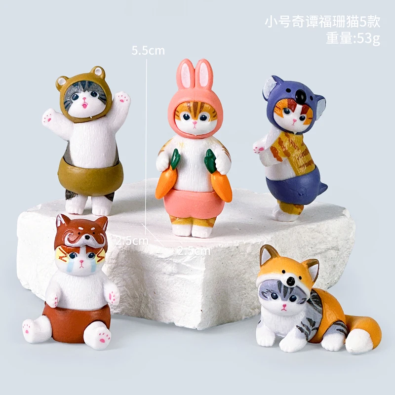 Cartoon Mofusand Role-Playing Shark Cat Series Blind Bag Desktop Statuette Ornament Model Window Display Toys Collectble Gifts view 6
