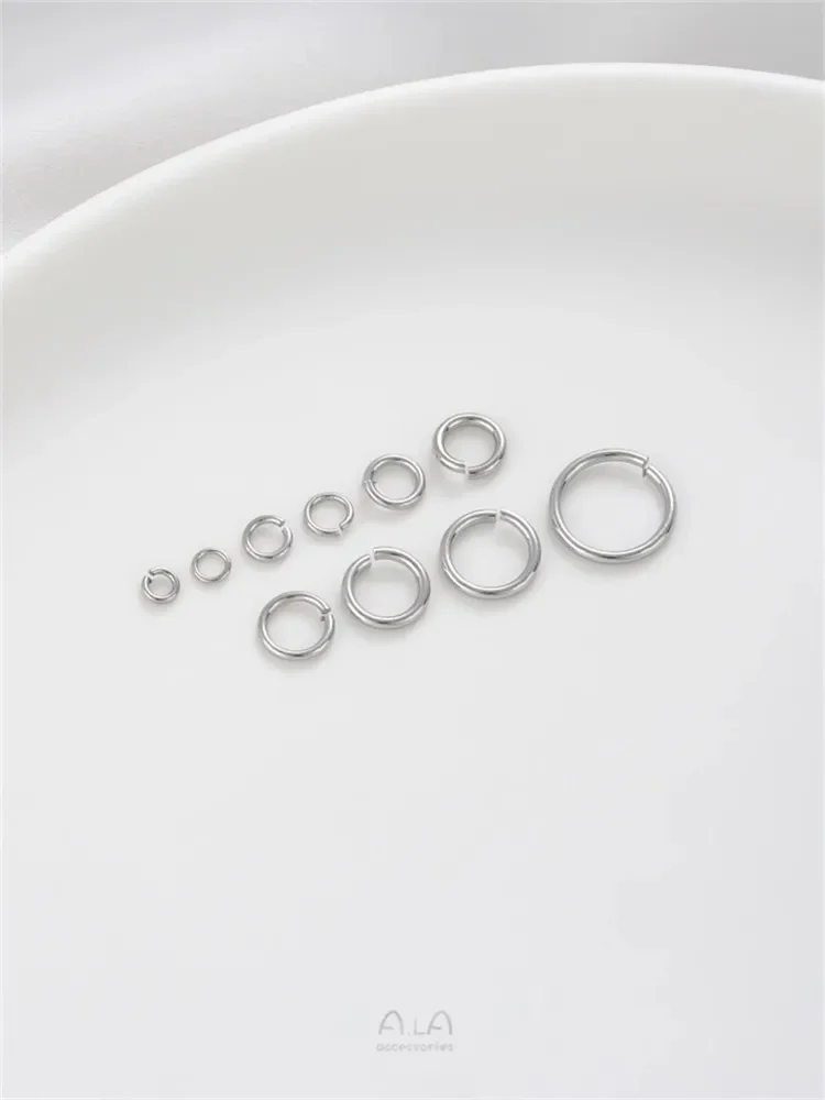 

Platinum Open Loop Handmade Jewelry Connection Ring O-ring DIY Bracelet Earrings Basic Material Accessories K022