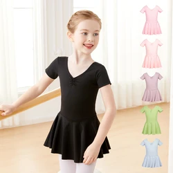 Vestito da balletto per ragazze body da ballo rosa con Tutu vestito da Ballerina a maniche corte per bambine/bambine/ragazze grandi