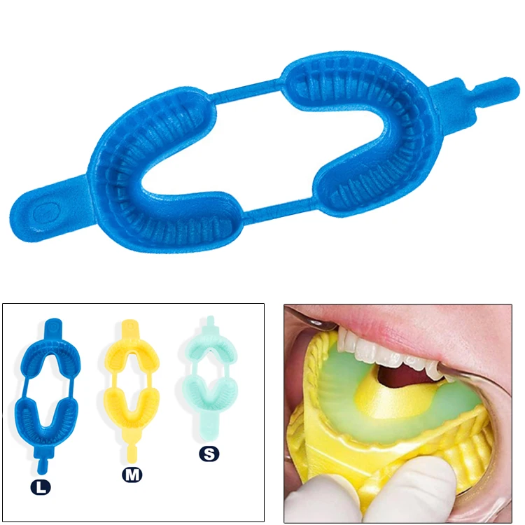 

50Pcs Dental Disposable Fluoride Foam Trays Dentist Impression Durable Dual Arch Tray Materials Dentist Lab Tools