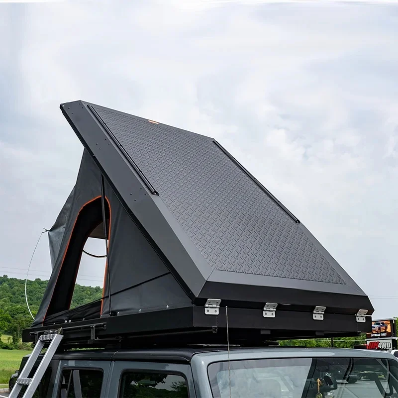 High-Quality Premium Lightweight Portable Aluminum Shell Car Rooftop Tent, Suitable for All Seasons and Easy to Install for Camp