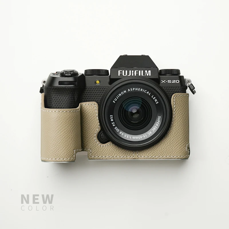 Mr.Stone XS20 camerabehuizing beschermhoes cover accessoires voor Fujifilm X-S20 camera handgemaakt echt leer