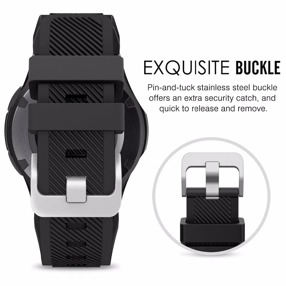 20mm/22mm Watch Strap for Samsung Galaxy Watch 4 6 Classic/5/5 pro/46mm/3/active 2/s3/s2 Silicone bracelet galaxy watch 4 strap