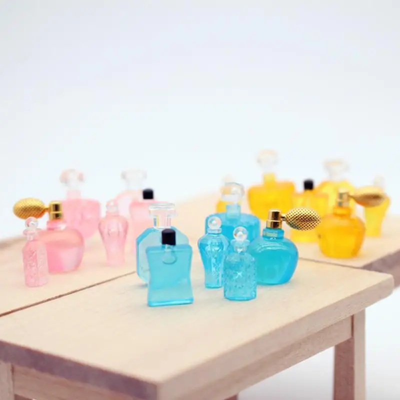 Cute Simulation Perfume Six-piece Set Dollhouse Toys Miniature Models Ornaments Decor DIY Resin Accessories Kids Play House Toys