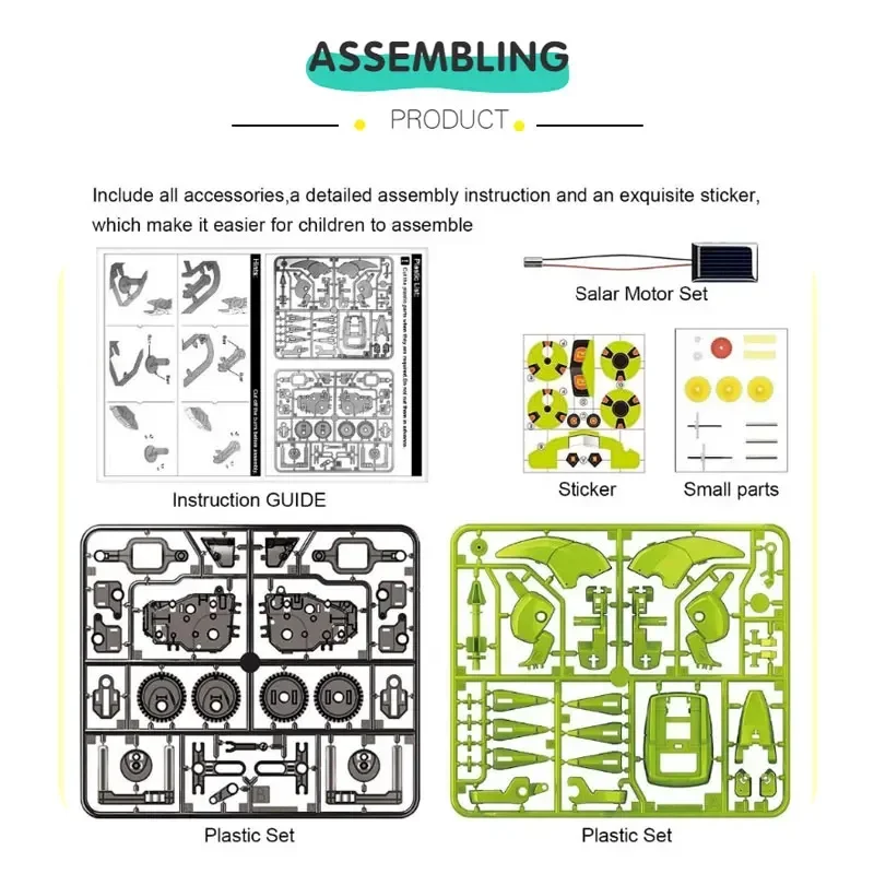 Динозавр, солнечная энергия/мощность, технические гаджеты, роботический набор, обучение «сделай сам», научный автомобиль, игрушка для детей, мальчиков