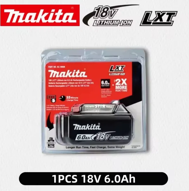 Makita 18V 6.0Ah batterij Originele lithium-ion oplaadbare batterij 18V 6000mAh vervangende batterij BL1860 BL1850 BL1860B