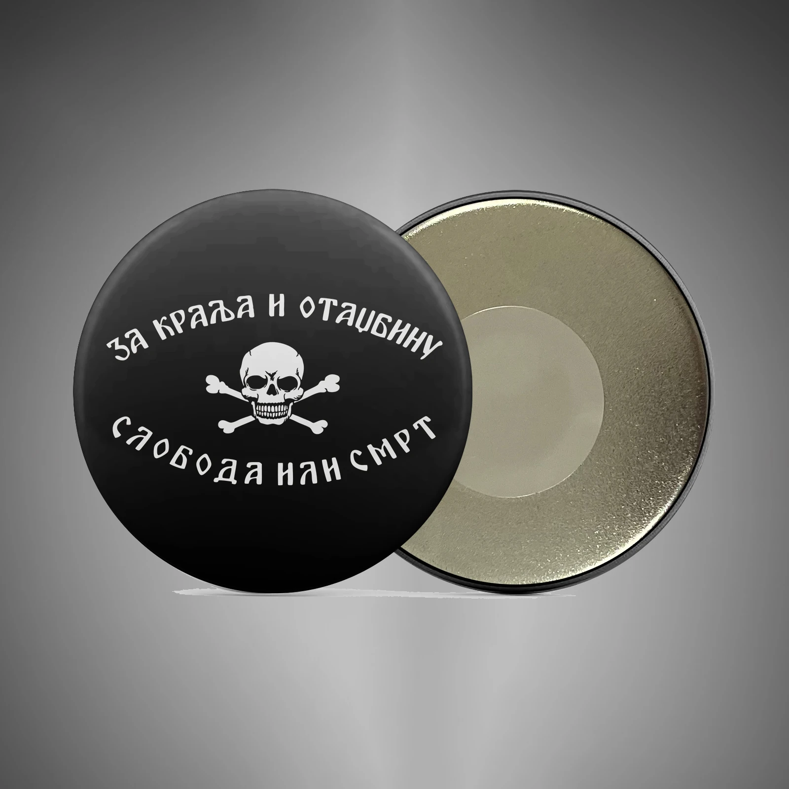 Jolly Roger Pirate Fridge Magnets Pirate Skull and Cross Crossbones Sabres Round Refrigerator Magnets Support Custom BXT-282