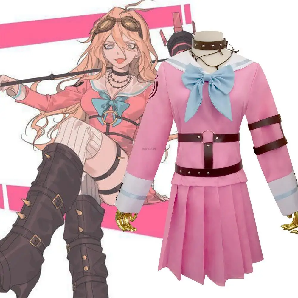 Danganronpa V3 Miu Iruma Kostum Cosplay Untuk Wanita Gaun Anak Perempuan Seragam Pakaian Dengan Wig Halloween Karnaval Untuk