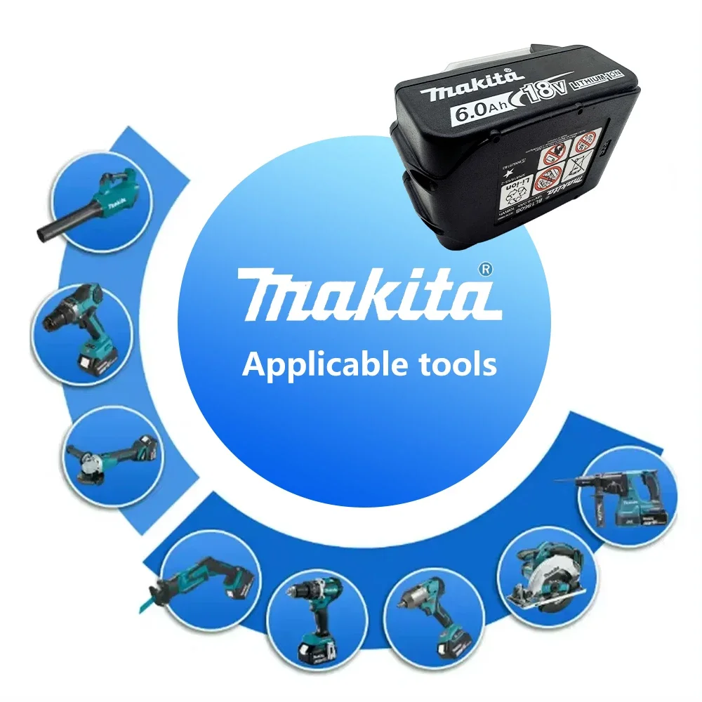 Batterie lithium-ion Makita pour outil électrique, batterie aste de rechange, 18V, 3 Ah, 5 Ah, 6 Ah, 9Ah, BL1860B, BL1860, BL1850, BL1840, BL1830