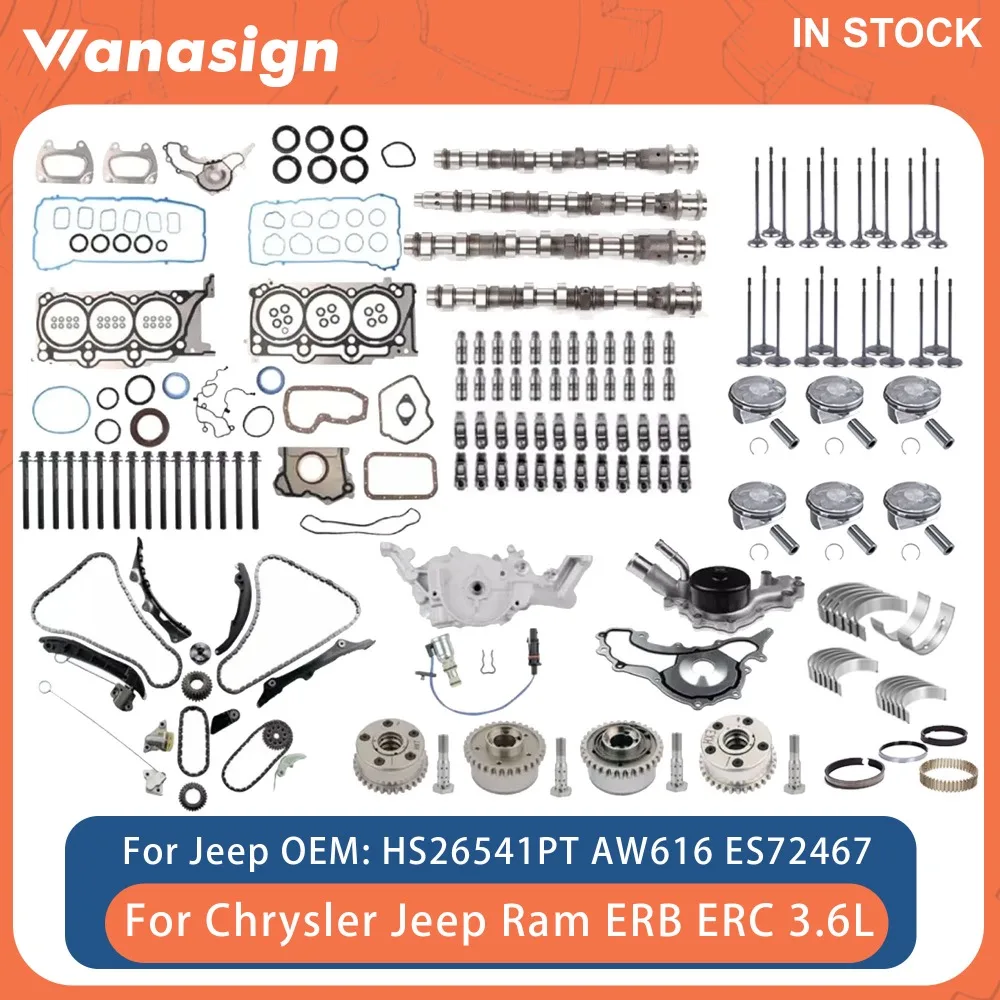 Engine Rebuilding Gasket Kit Fit 3.6 L V6 GAS For Chrysler Dodge Avenger Jeep Wrangler 300 Ram 1500 ERB ERC 3.6L HS26541PT