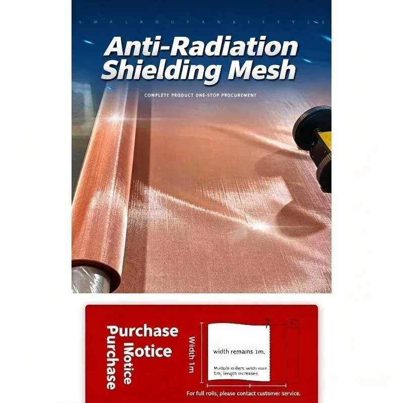 2-500Mesh Red Copper Phosphor Bronze Wire Mesh, Anti-Static Ground Screen Electromagnetic Shielding Mesh for ElectronicShielding