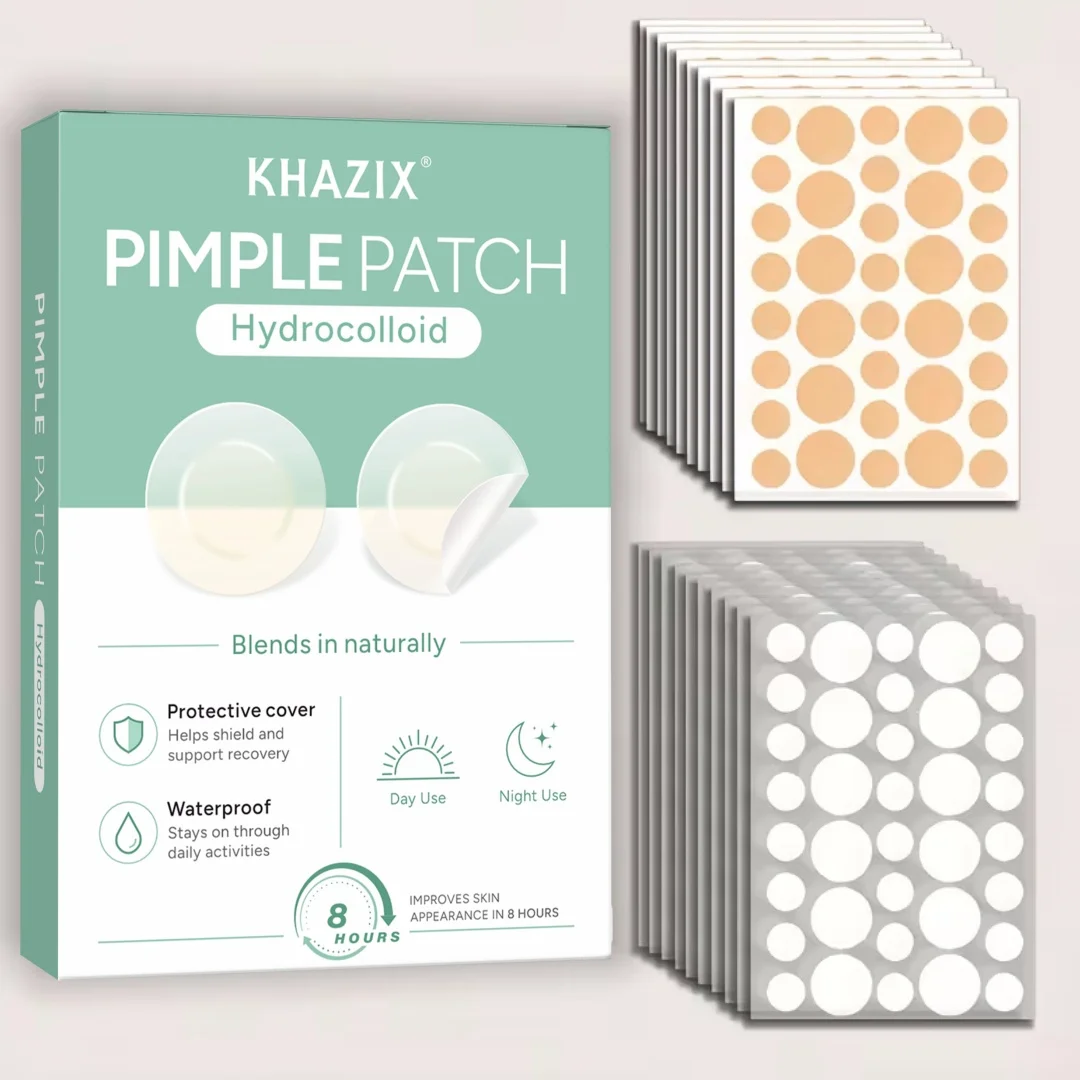 360/720Pcs Hydrocolloid Face Concealer Patches, Invisible Skin Stickers, Waterproof, Nude & Clear, Mixed Sizes, Day & Night Use