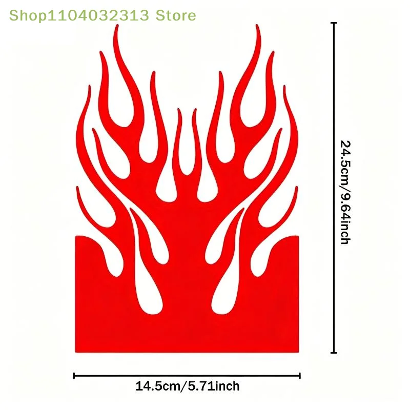petite1PC Waterproof Motorcycle Reflective Sticker Racing Stripes Decal Flame Decoration For Motorcycle Electric Scooter view 4