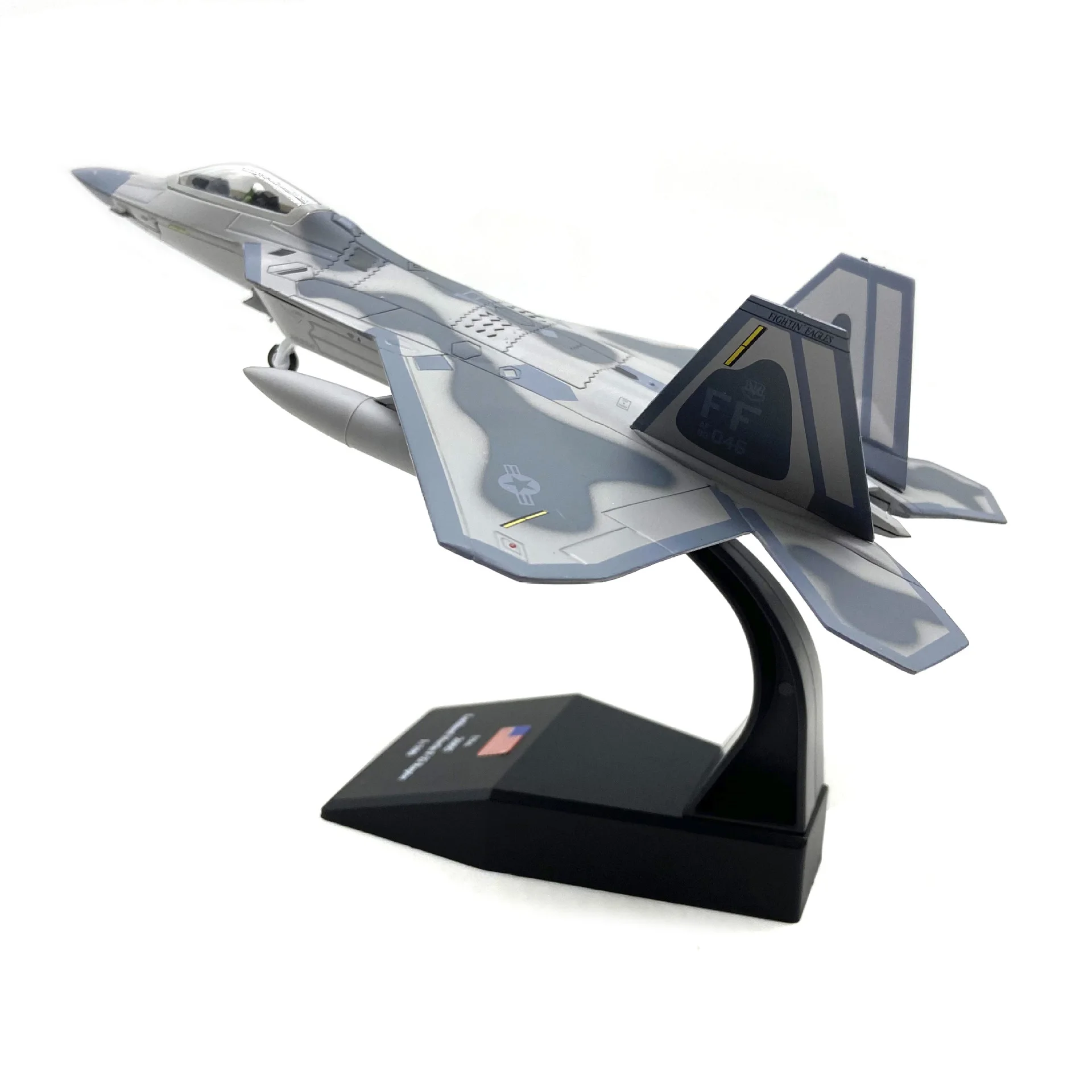 

1/100 Scale Die-Cast American F-22 Fighter Raptor Plane Aircraft Model Keepsake Raptor Aircraft Diecast Model W/ Stand Kids Gift