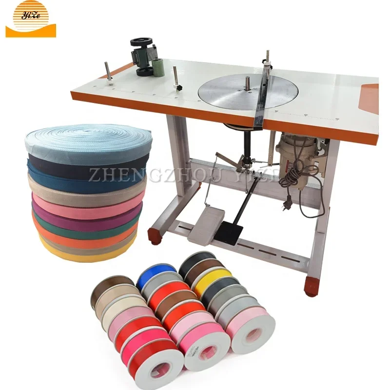 

automatic bandage rolling machine for ribbon label coil webbing rewinder winding bopp ptfe tape rewinding machine