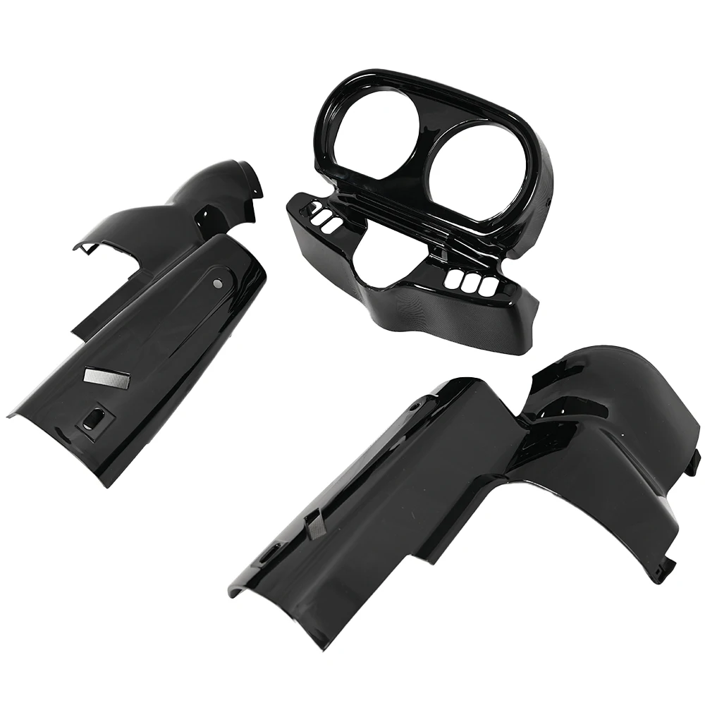 Kit de Carcaça para Instrumentos e Tampa de Carenagem do Velocímetro para Harley Road Glide 2015-2023 Acessórios para Motocicletas Preto