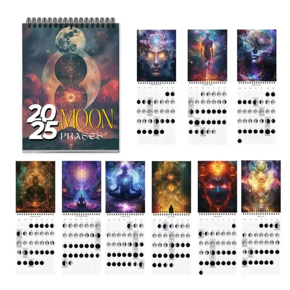 

Gift 2025 Moon Phase Calendar Paper Creative 2025 Calendar Hangable Monthly Hanging Calendars