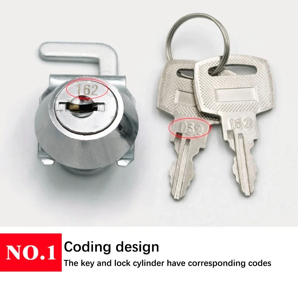 Mini Cam Lock with Quick Clip For Cash Tray Box POS Drawer Lock Money Case Security Cabinet Airbox Lock Cylinder Spare Parts