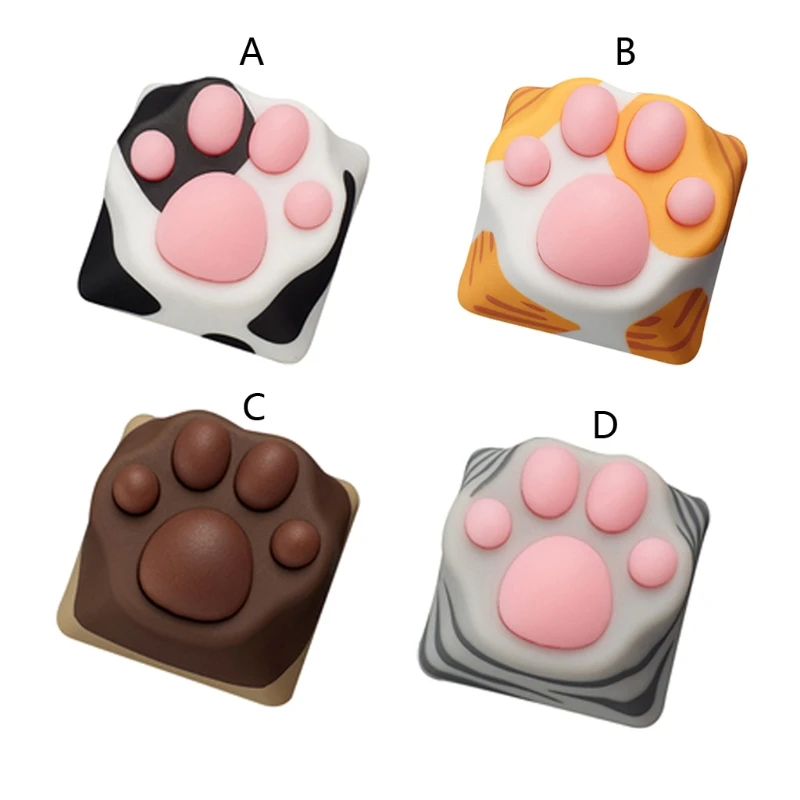 

Silicone Cartoon Artisan for Cat Paw Keycap Fit for Cherry MX Switches Paw Keycap Keyboard Replacement Accessories