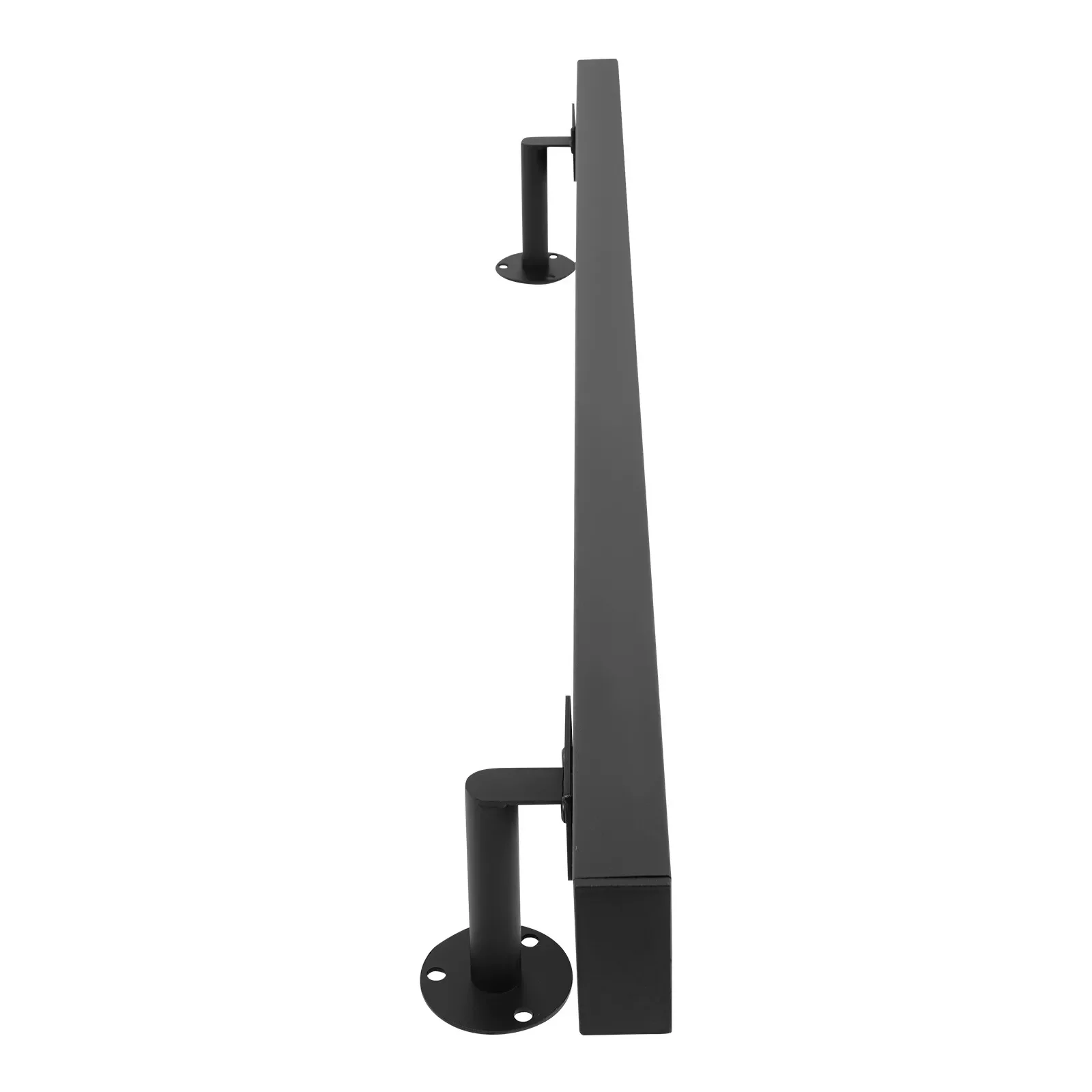 4FT Modern Rectangle Stair Railing Kit Stainless Steel Stair Handrail Wall Mount