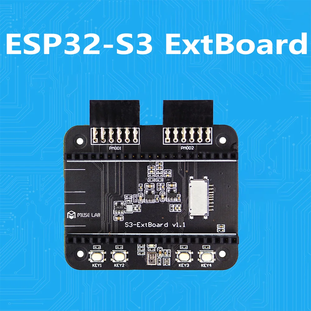 

ESP32-S3 ExtBoard Digital Microphone Camera Interface SD Card Holder Standard PMOD connectors New