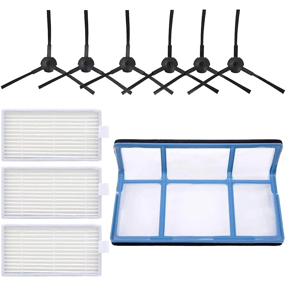 Filter Side Brushes Replacement Parts Set for ILIFE V3 V3S V5 V5S V5S Pro Vacuum Cleaner Robot Accessories