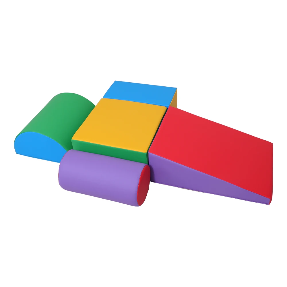 Bloco de escalada macio colorido infantil, equipamento de construção espuma, terno interior