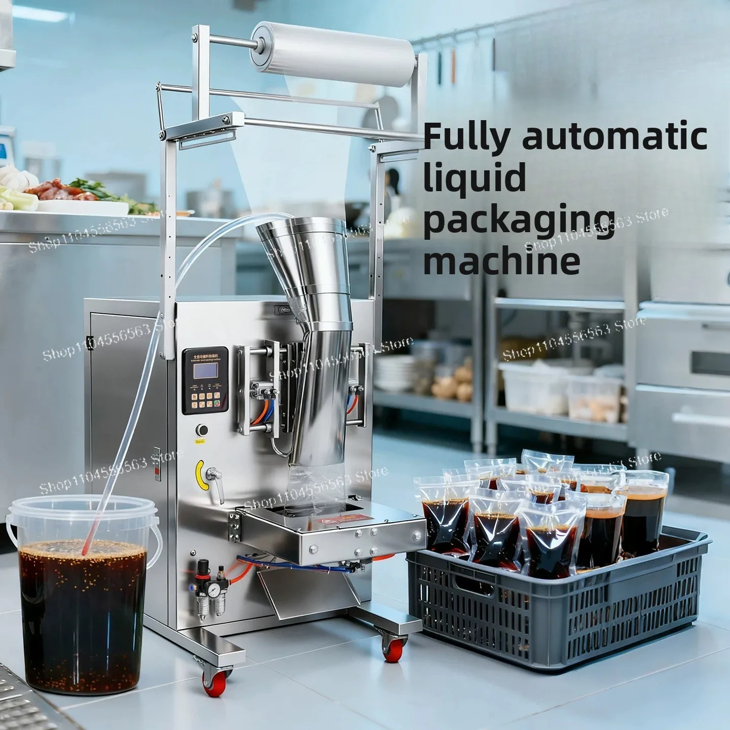 Full Automatic Liquid Packing Machine Filler Sealer for Soy Sauce Cooking Peanut Oil Milk Soy Milk Juice Alcohol Packaging