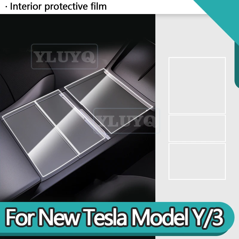 

For Tesla Model 3 Highland Model Y Juniper Car Window Button Film TPU Transparent Scratch-Resistant Sticker Decorative Strip