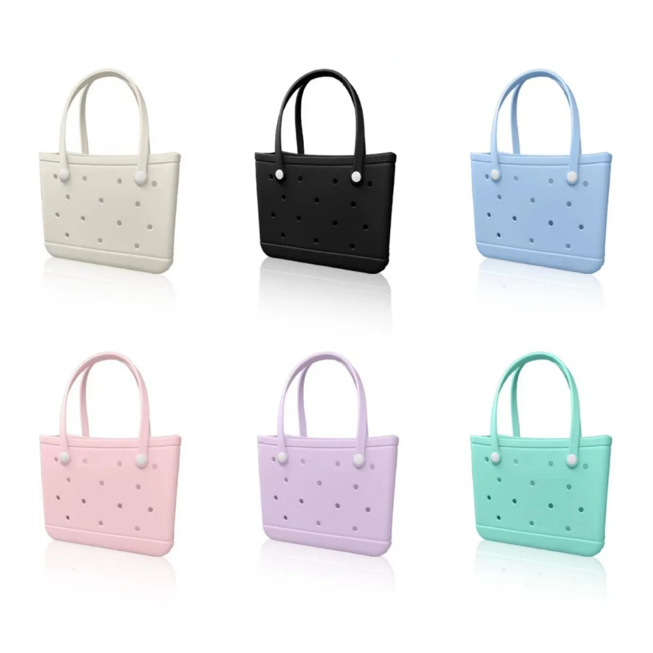 

Large Waterproof Beach Tote Bag – Durable Lightweight Washable Plastic Pool Bag EVA Mesh Tote Bag Beach Carryall for Outdoor