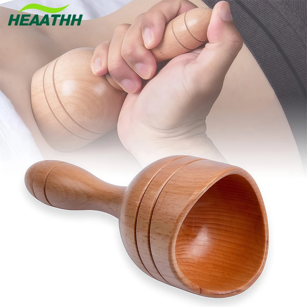 

Wooden Swedish Massage Cup Manual Anti Cellulite Suction Cup Wood Therapy Lymphatic Drainage, Body Sculpting, Muscle Relaxation