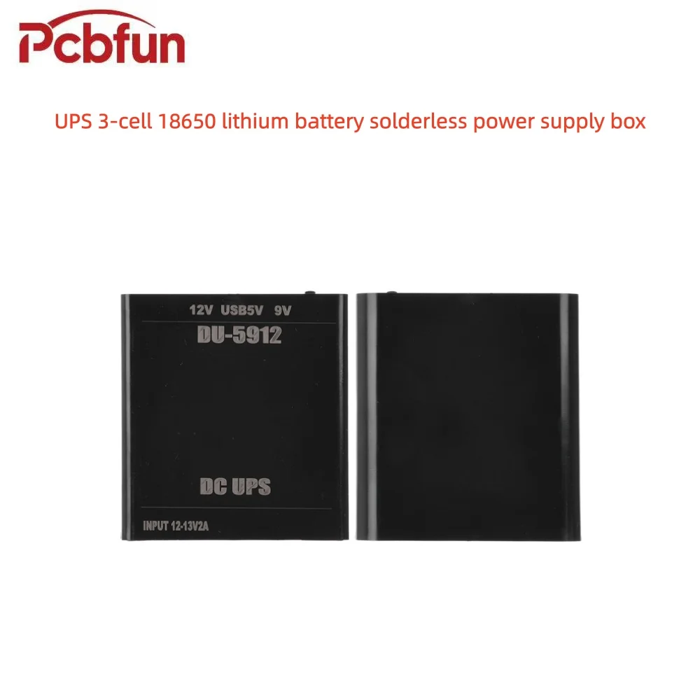 UPS 3-cell 18650 Lithium Battery Solderless Power Supply Box Router Optical Modem Uninterruptible Power Supply Box 5V/9V/12V