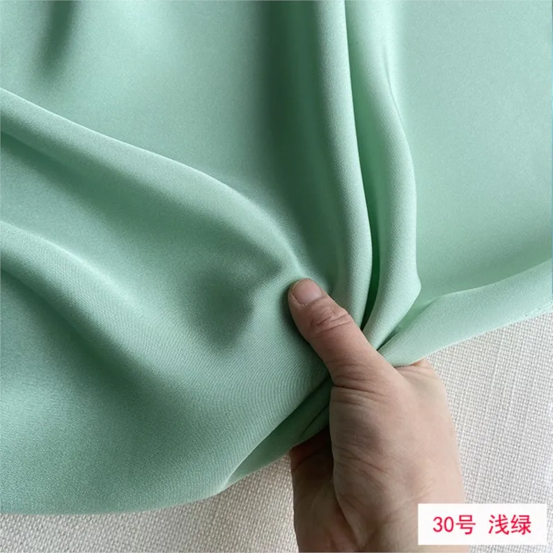

30 momme thick silk crepe fabric heavy double pants dress