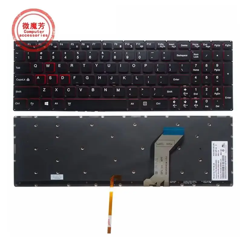 

Новинка для Lenovo Ideapad Y700 Y700-15 Y700-15ISK Y700-15ACZ Y700-17ISK Y700-15ISE, английская клавиатура для ноутбука с подсветкой, США, SN20H54489