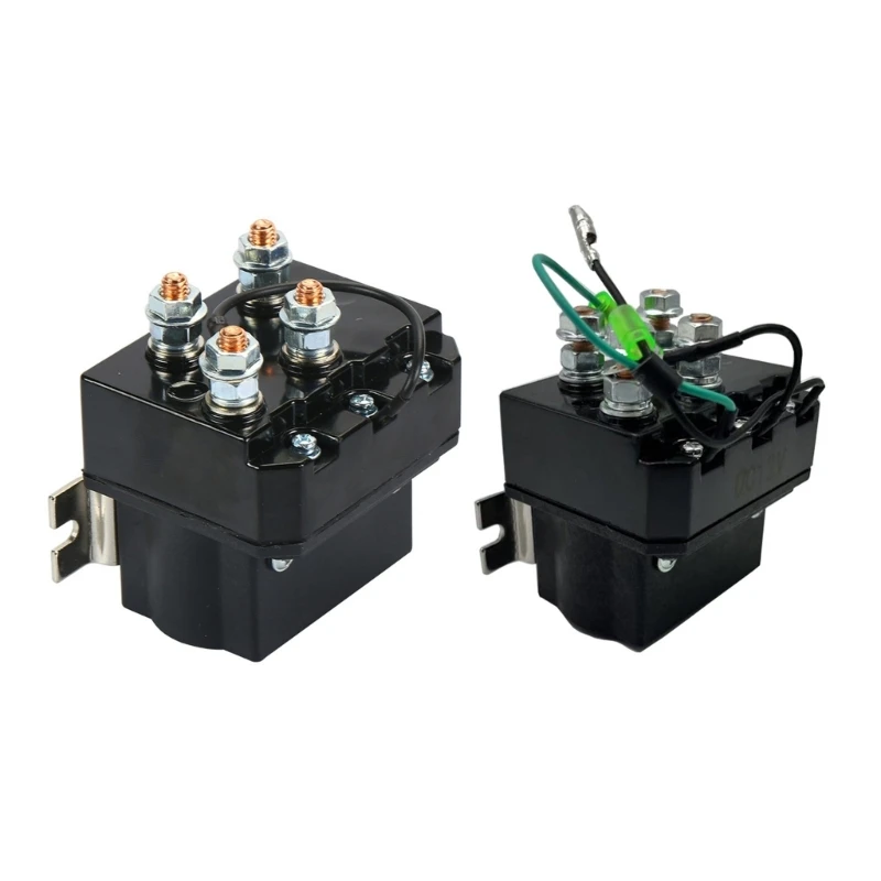 

M76E Universal 12V Winch Solenoid Relays With Heavy Gauge Wires For Vehicles Metal Winch Contactor Solenoid Relays