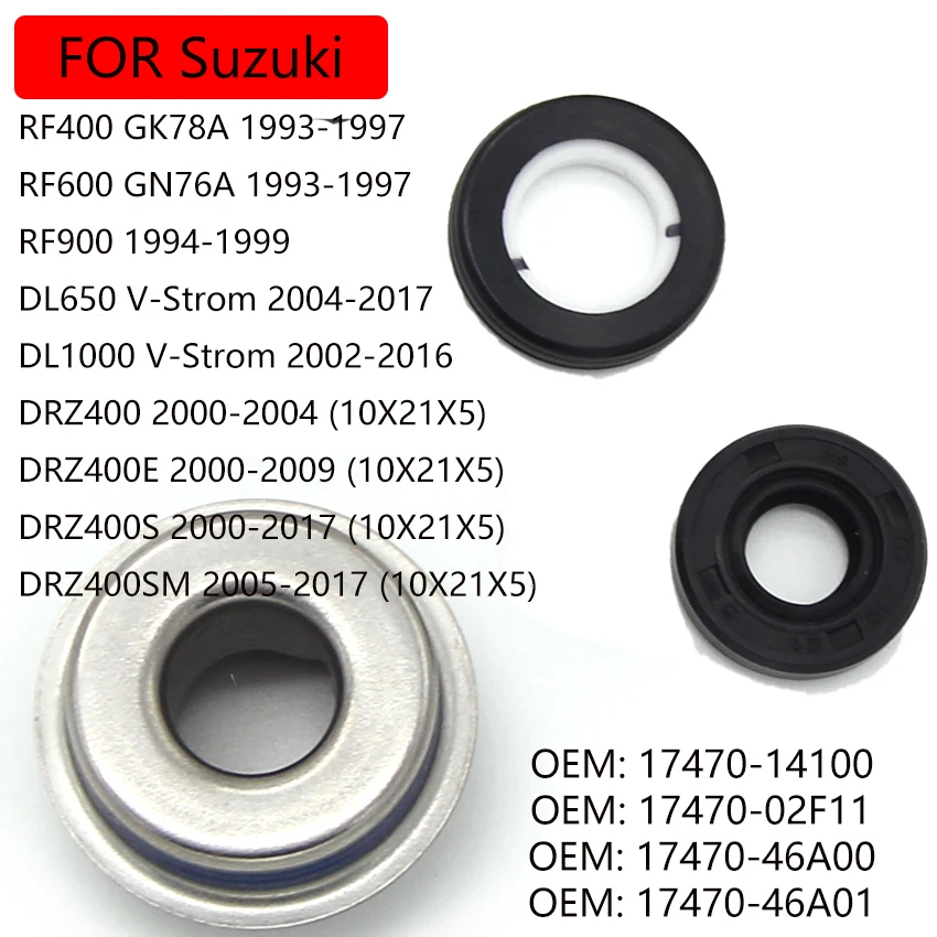 

Водяной насос для мотоциклов Suzuki RF400 GK78A RF600 GN76A RF900 DL650 DL1000 DRZ400 DRZ400E DRZ400S DRZ400SM