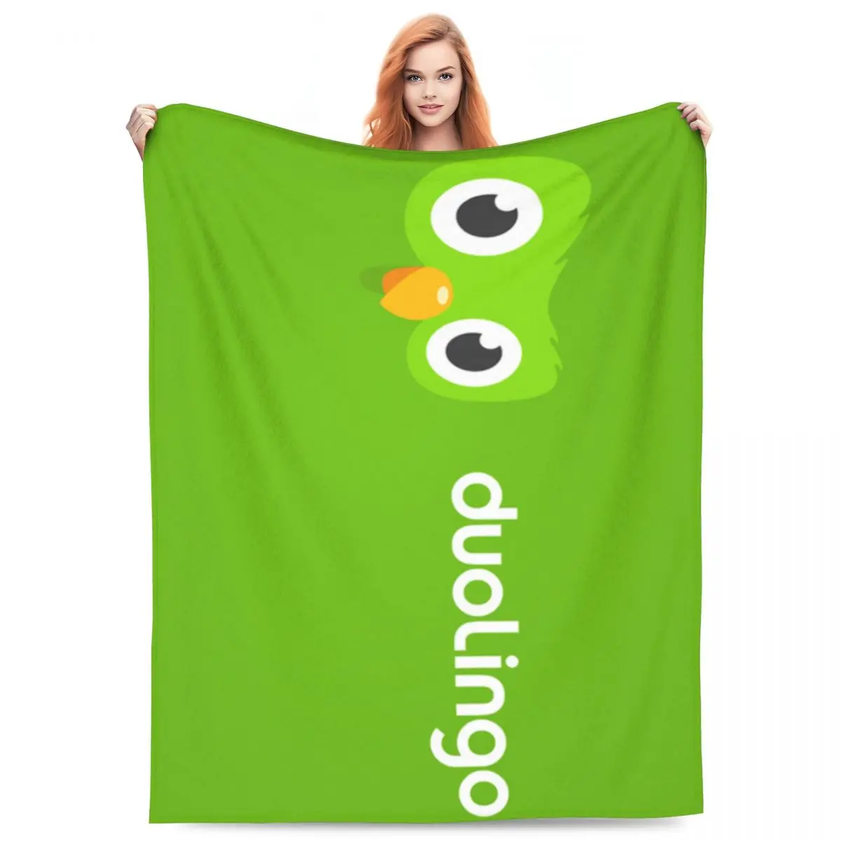 

Duolingo Owl Duo Blankets Fleece Sofa Throw Blanket Super Soft Throw Blankets for Couch Bedding Travel Throws Bedspread Quilt