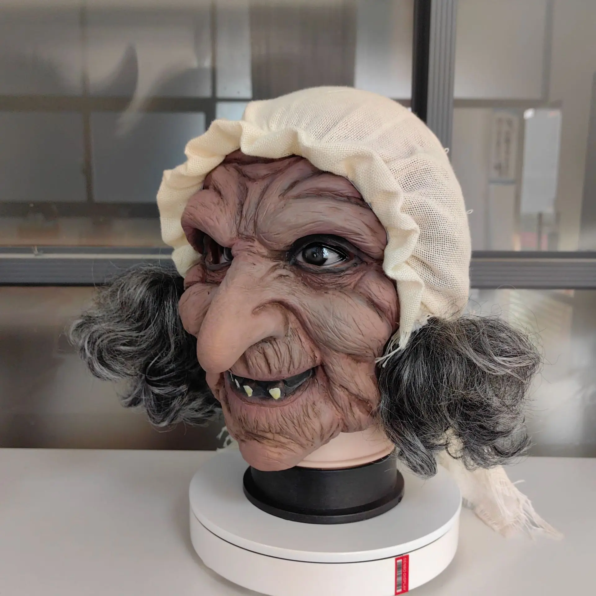 Witch Face Old Nana Mask Cosplay Horror Sorceress Grandma Latex Masks Halloween Carnival Dress Up Party Costume Props 3