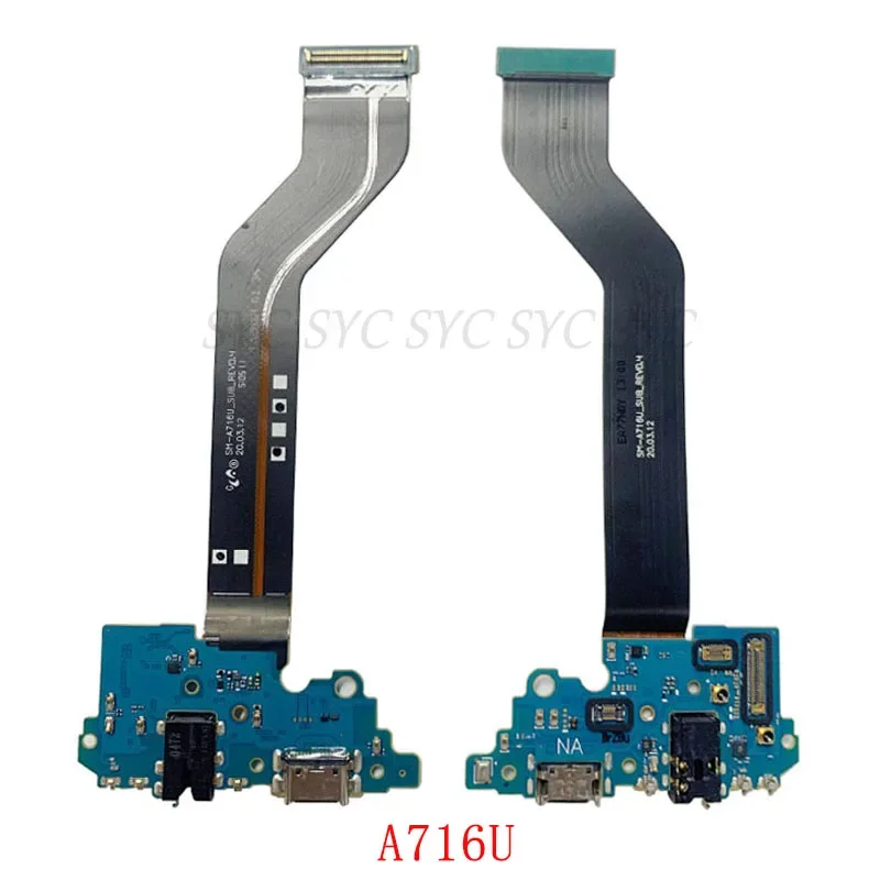 USB Charging Port Connector Flex Cable For Samsung A71 5G A716 A716B A51 5G A516F A516U Charging Connector Board Repair Parts