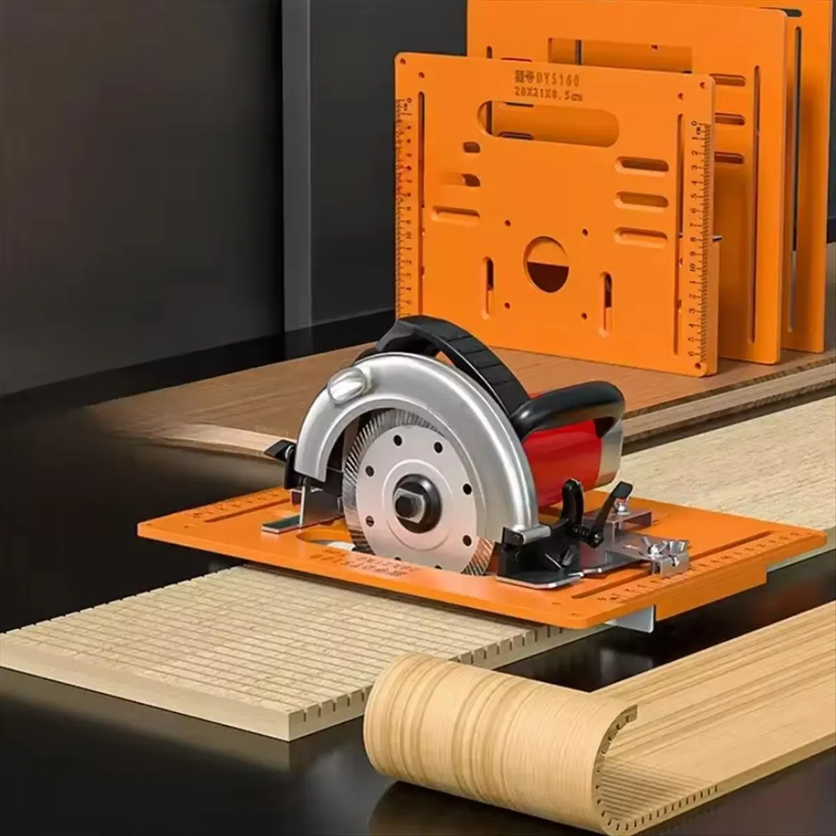 Bakelite Guide Plate Saw Base Woodworking Bench Accessory for Adjustable Saw Guide Rail Bottom Plate-BCBW