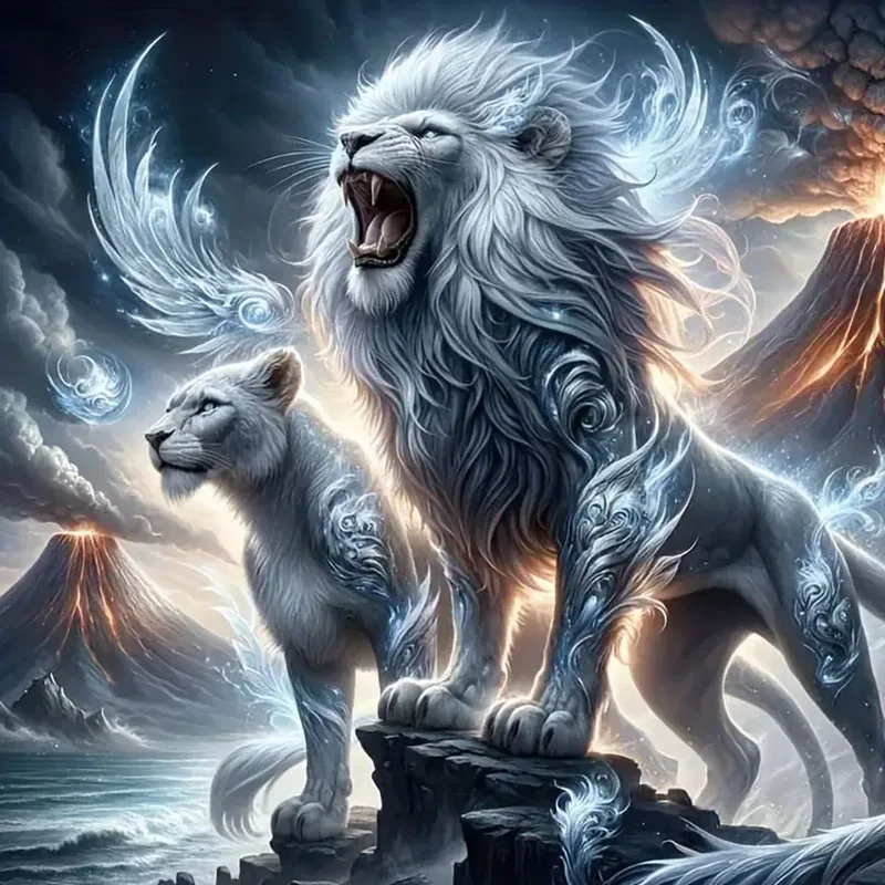1 Set of Lion Diamond Painting Set, DIY Adult Full Diamond Home Decoration Painting Set, Adult, Frameless Art Crafts