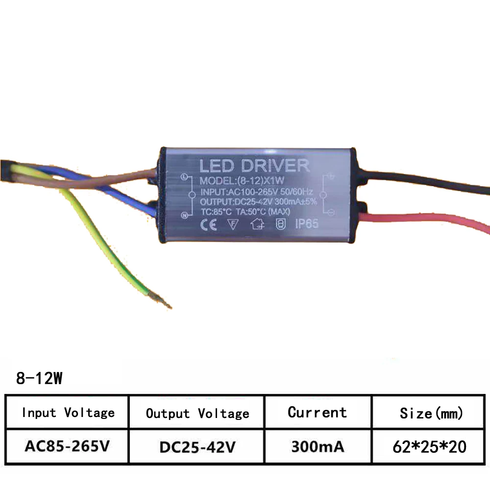 Waterproof IP67 Transformer 300mA 600mA 900mA 1500mA Driver Adapter 10W 20W 30W 50W 110V 220V Power Supply For LED Floodlight