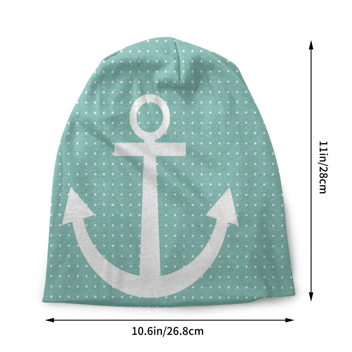 Graphic Thin Skullies Beanies Autumn Spring Caps For Men Women Nautical Anchor Ski Caps Bonnet Hats