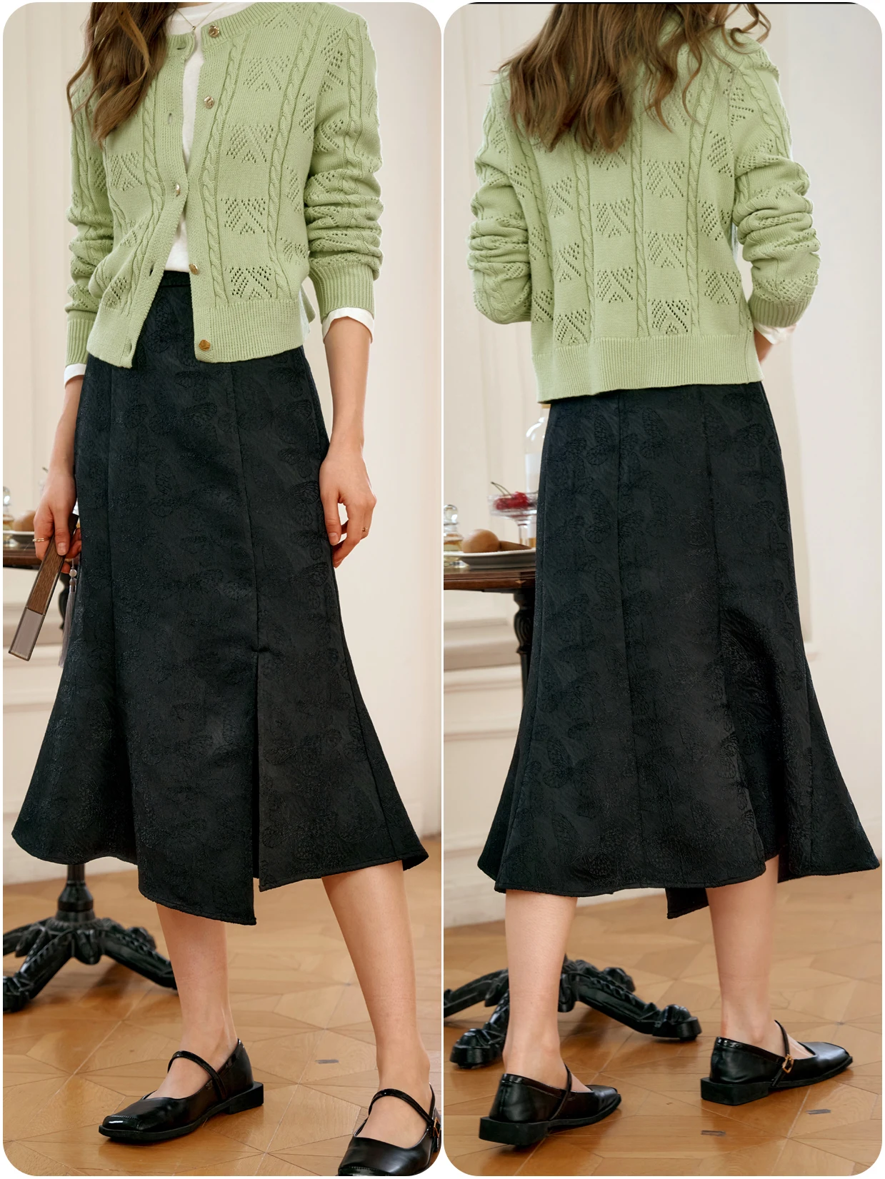 

OLrain офисные женские элегантные юбки, женские осенние 2024, новая юбка средней длины «рыбий хвост», мягкие однотонные плавки со средней талией M56QB91831