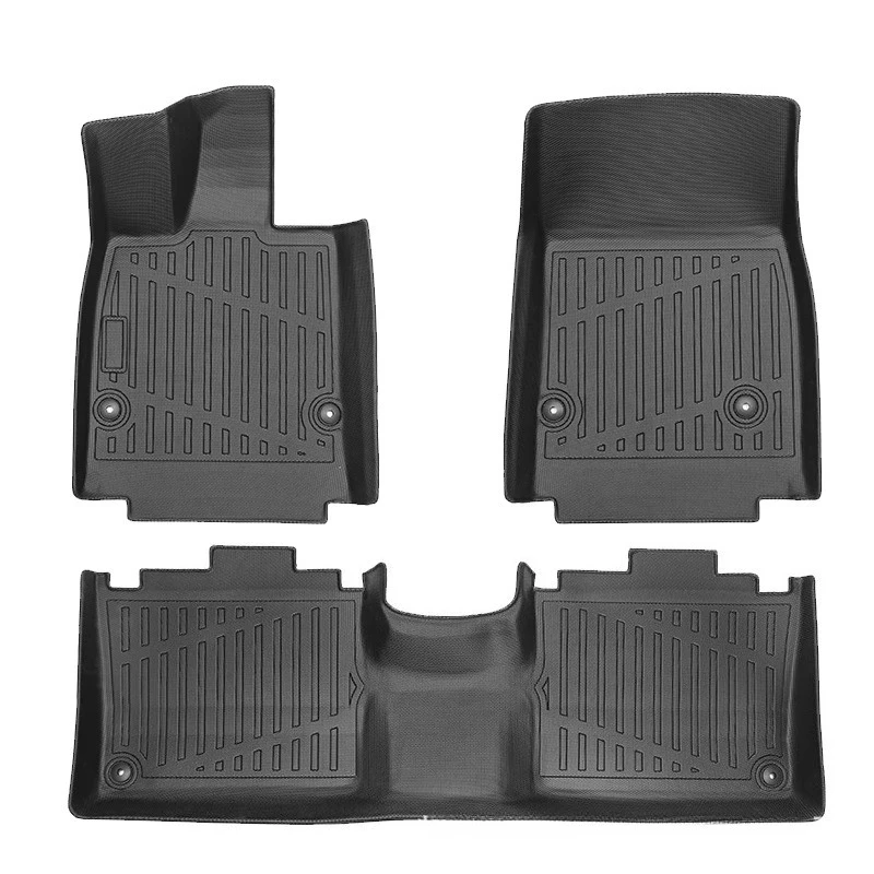 Floor Mats All Weather Floor Mats Accessories First and Second Row Car Mats Interior Black